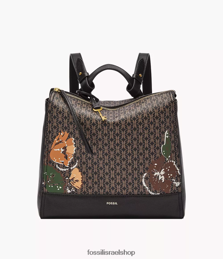 Fossil נשים אלינה תיק גב קטן להמרה L8J0B6449 תיק שָׁחוֹר