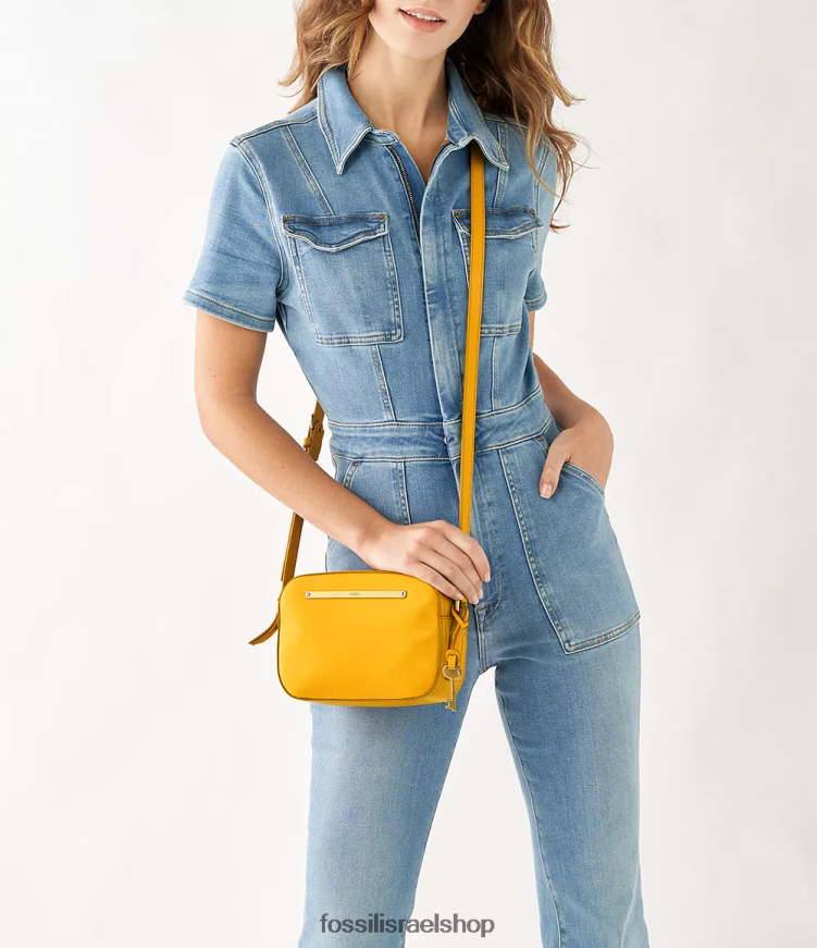 Fossil נשים תיק מצלמה של ליזה L8J0B6461 תיק צהוב