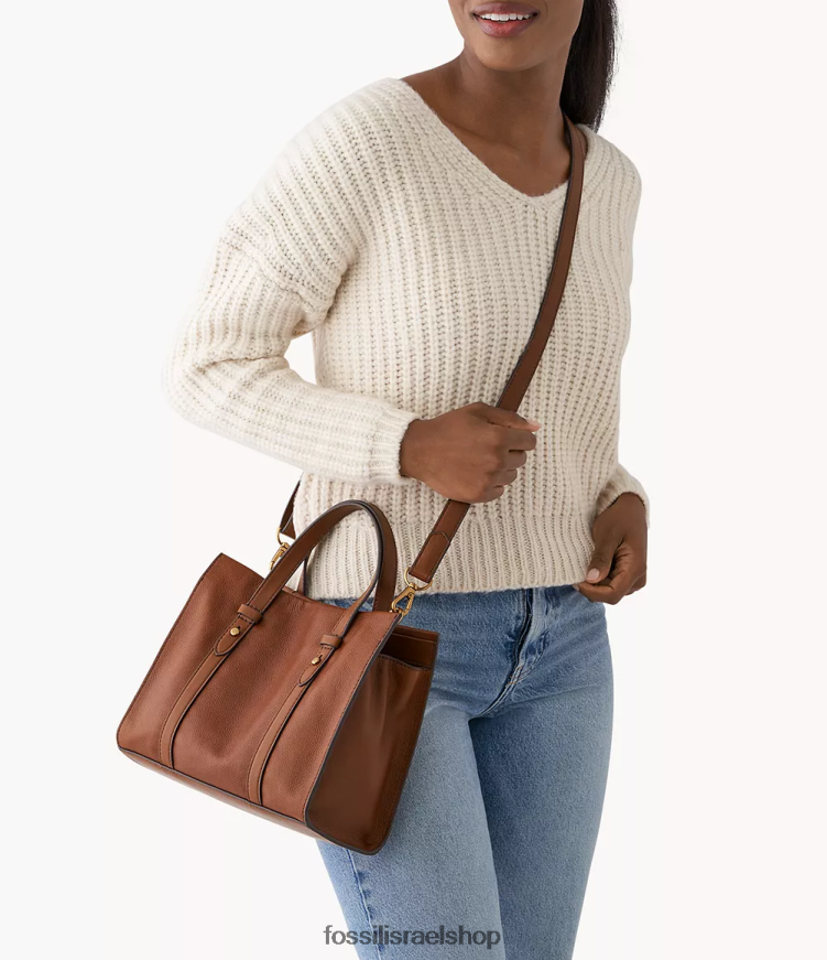 Fossil נשים ילקוט קינגסטון L8J0B6477 תיק חום