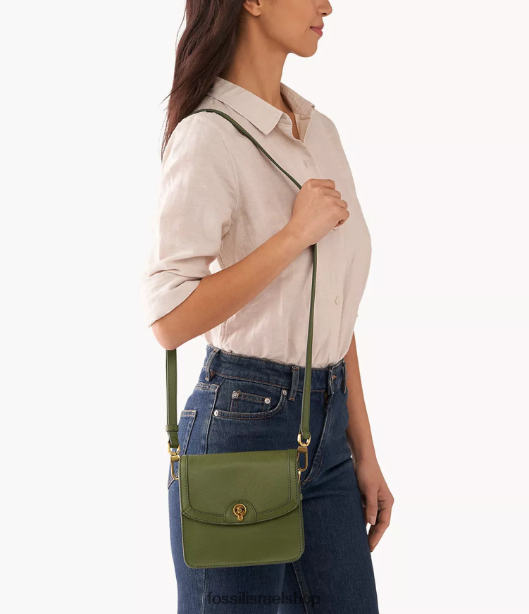 Fossil נשים אינסלי קרוסגוף קטן L8J0B6484 תיק זית