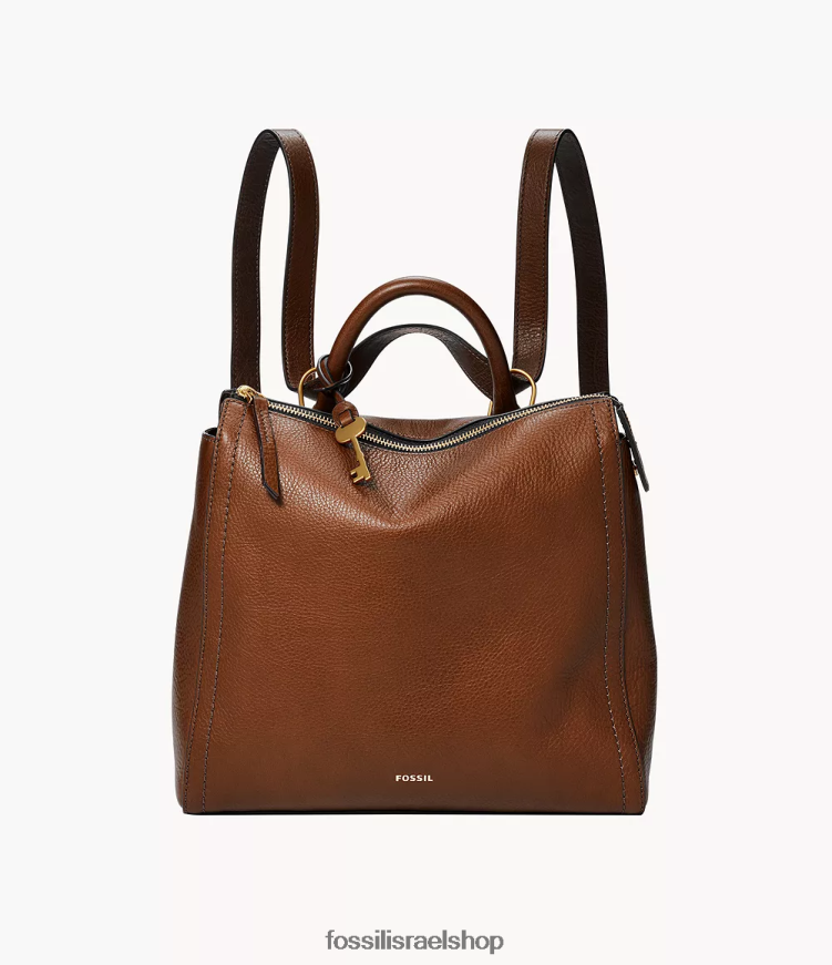 Fossil נשים תרמיל גב קטן של פרקר להמרה L8J0B6490 תיק חום