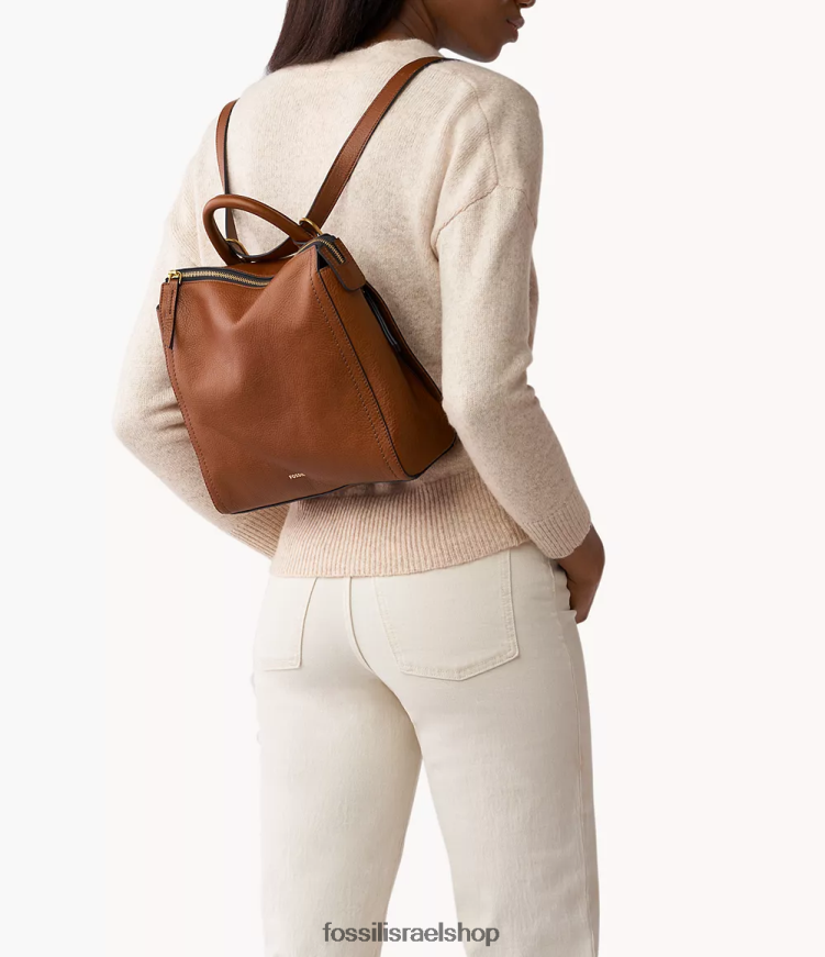 Fossil נשים תרמיל גב קטן של פרקר להמרה L8J0B6490 תיק חום