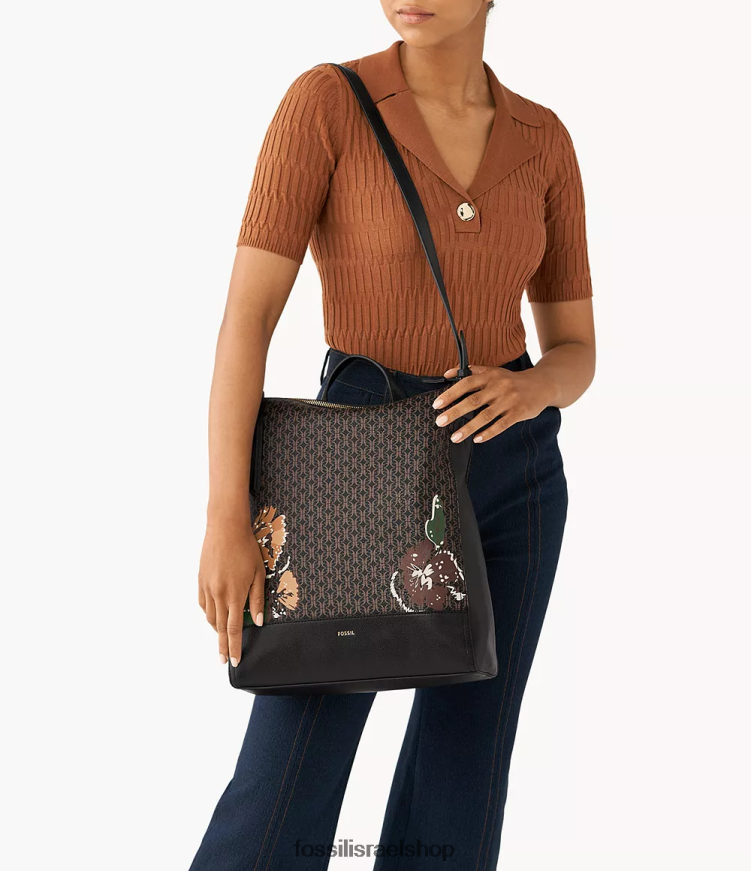 Fossil נשים תיק גב אלינה להמרה L8J0B6492 תיק שָׁחוֹר
