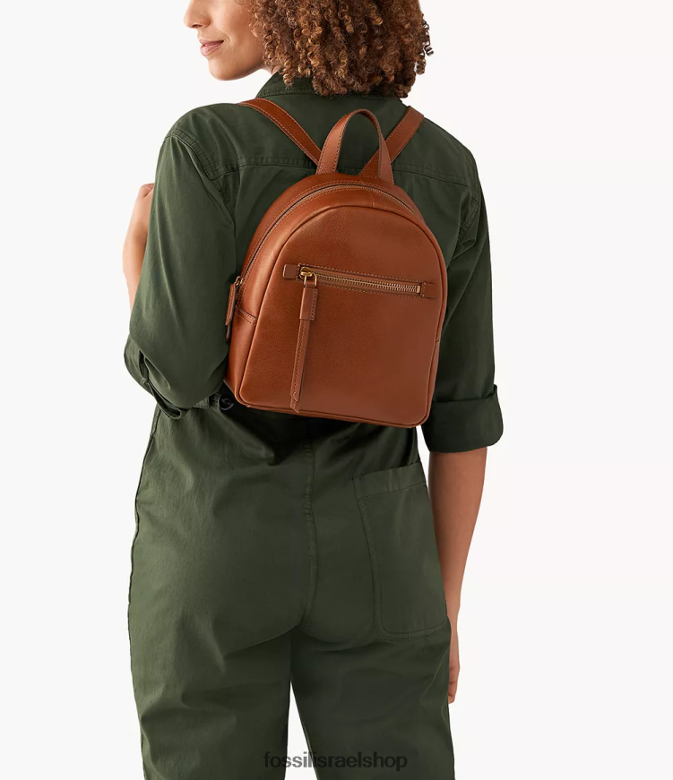 Fossil נשים תיק גב קטן של מגאן L8J0B6524 תיק חום