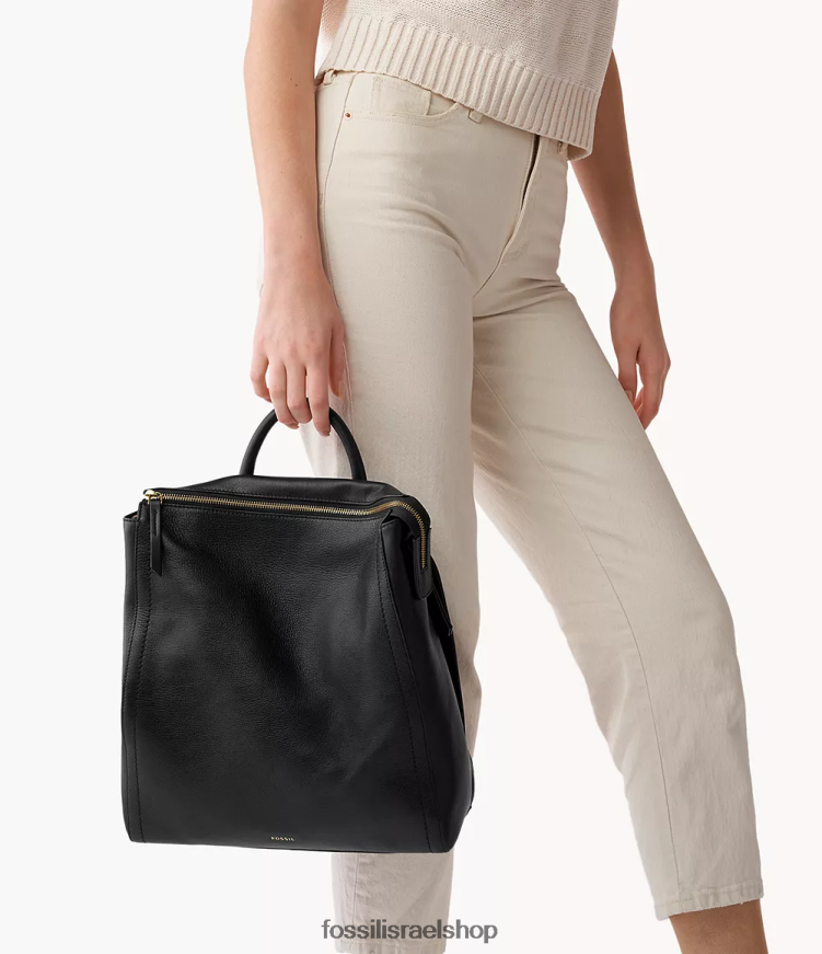 Fossil נשים תרמיל פרקר עם גג נפתח L8J0B6537 תיק שָׁחוֹר