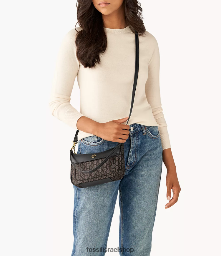 Fossil נשים סקילאר מיני בגט L8J0B6555 תיק שָׁחוֹר
