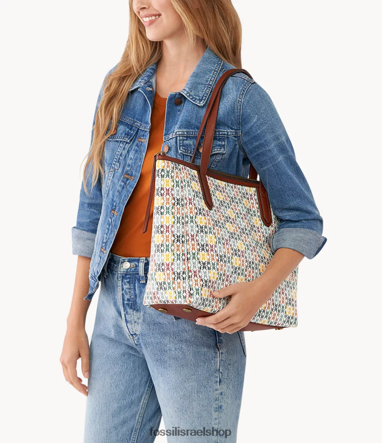 Fossil נשים סידני טווט L8J0B6562 תיק לבן