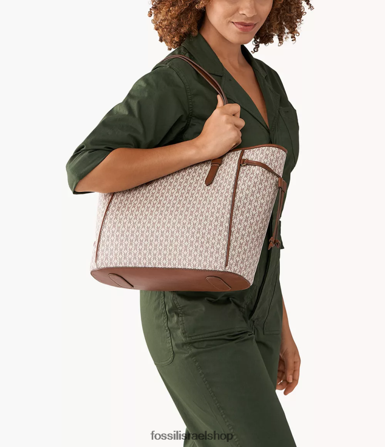 Fossil נשים שקית צ'רלי L8J0B6575 תיק חום בהיר