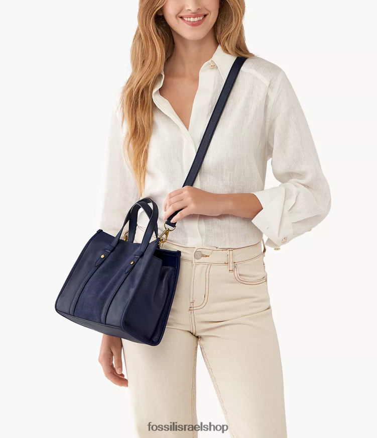 Fossil נשים ילקוט קינגסטון L8J0B6576 תיק חיל הים