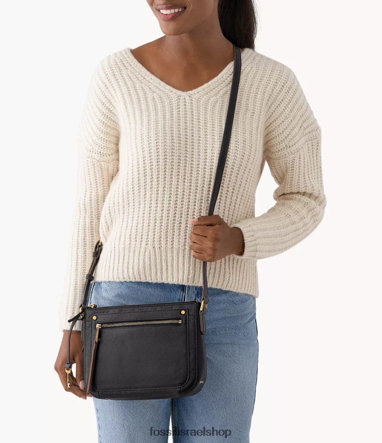 Fossil נשים פארה קרוסבודי L8J0B6592 תיק שָׁחוֹר