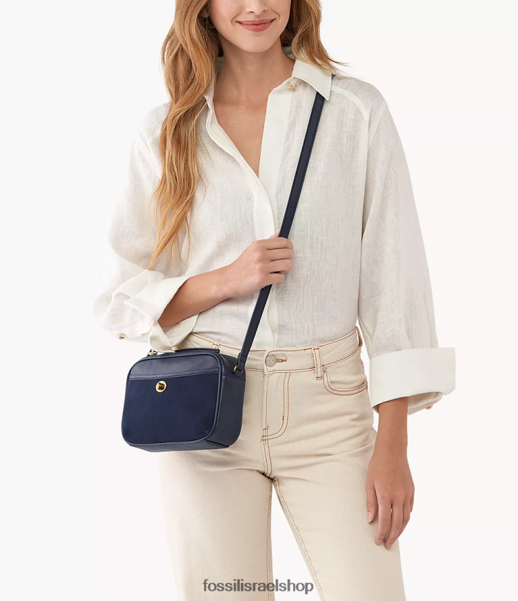 Fossil נשים תיק מצלמה של ברנון L8J0B6597 תיק חיל הים