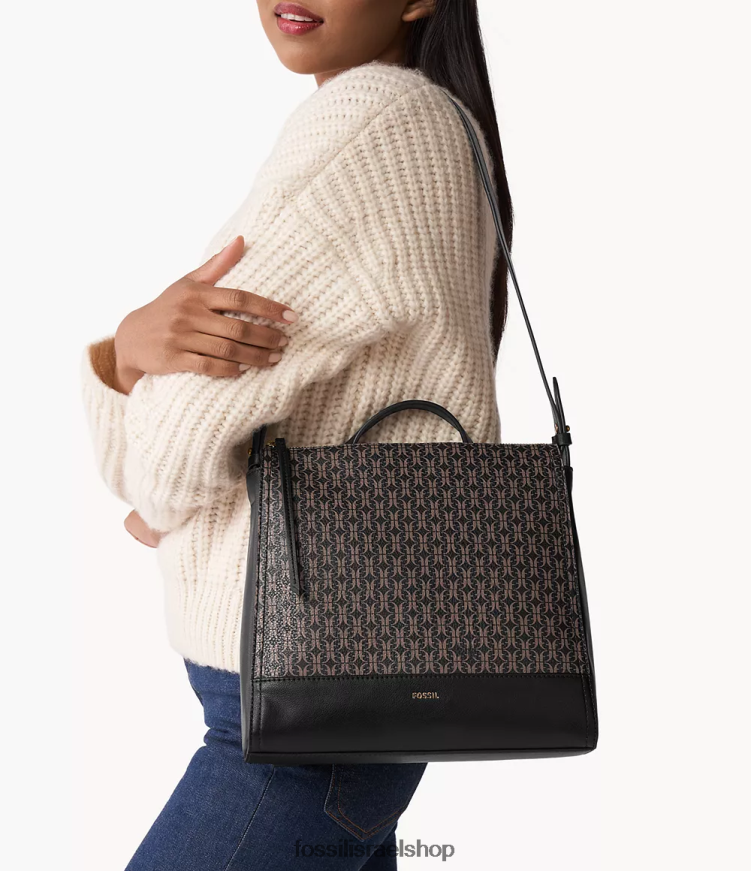 Fossil נשים תיק גב קטן אלינה להמרה L8J0B6689 תיק שָׁחוֹר