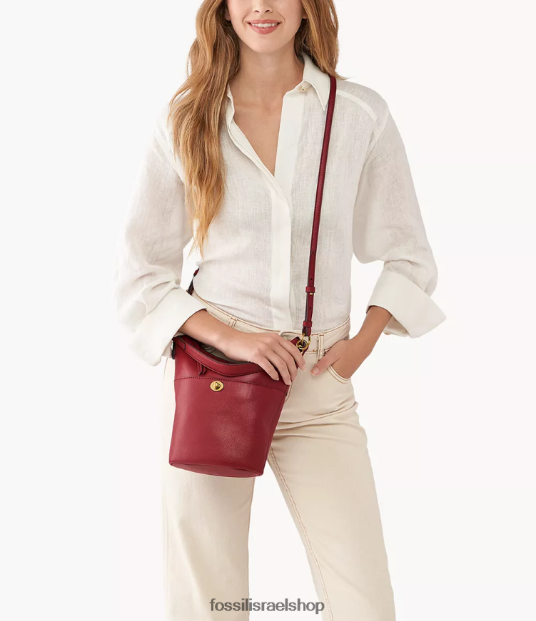 Fossil נשים נווד קטן L8J0B6711 תיק אָדוֹם