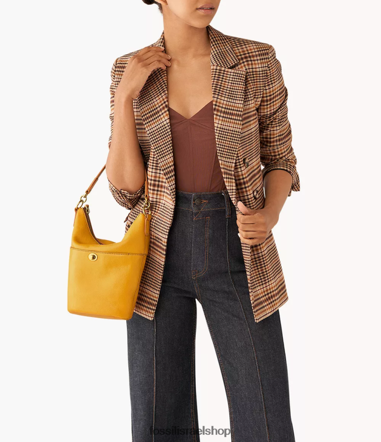 Fossil נשים נווד קטן L8J0B6718 תיק צהוב