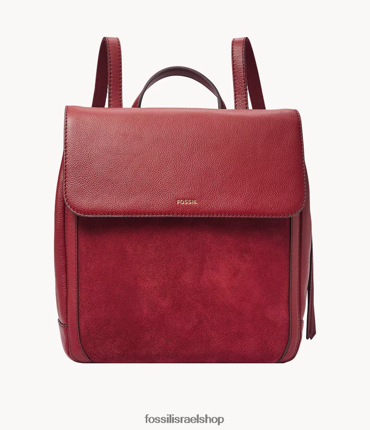 Fossil נשים תיק גב של קלייר L8J0B6720 תיק אָדוֹם