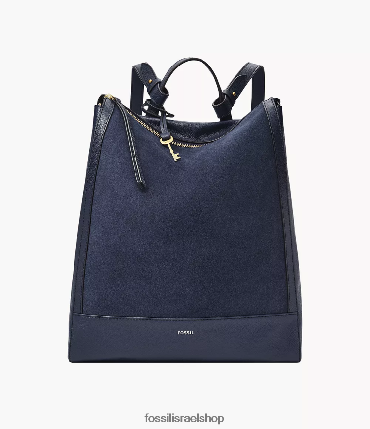 Fossil נשים תיק גב אלינה להמרה L8J0B6726 תיק חיל הים