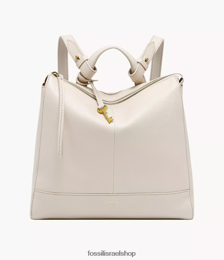 Fossil נשים תיק גב קטן אלינה להמרה L8J0B6734 תיק לבן