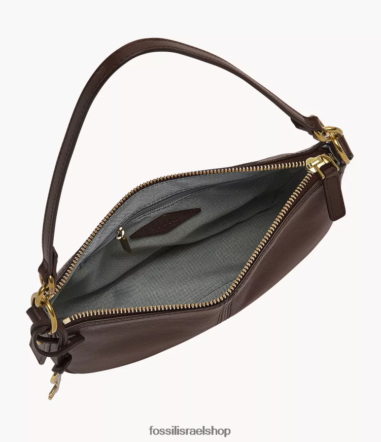 Fossil נשים בגט ג'ולי L8J0B6739 תיק חום כהה