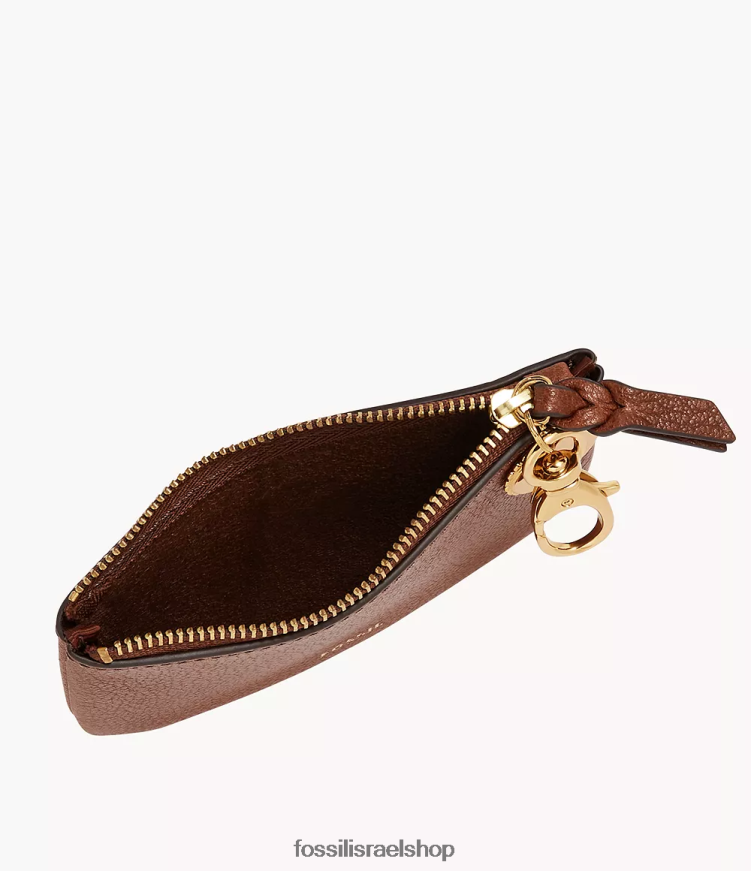 Fossil נשים נרתיק רוכסן פולי L8J0B6763 ארנק חום