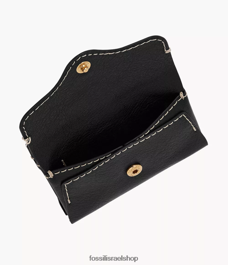Fossil נשים מארז כרטיס מורשת L8J0B6765 ארנק שָׁחוֹר