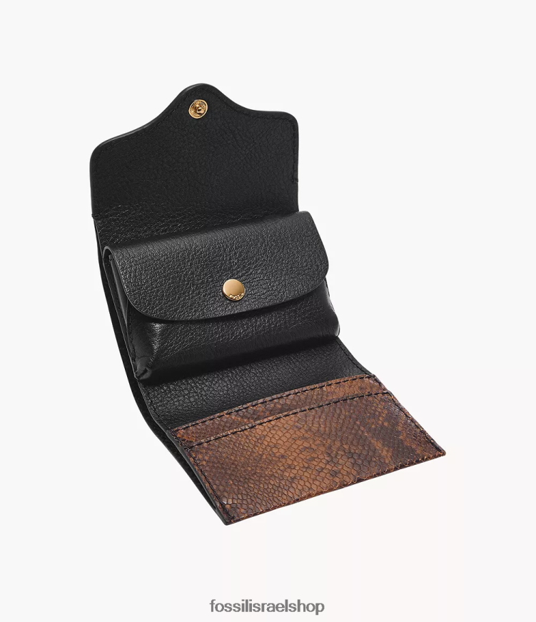 Fossil נשים משולש מורשת L8J0B6769 ארנק הדפס נחש