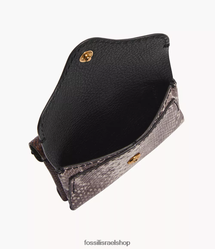 Fossil נשים מארז כרטיס מורשת L8J0B6770 ארנק הדפס נחש