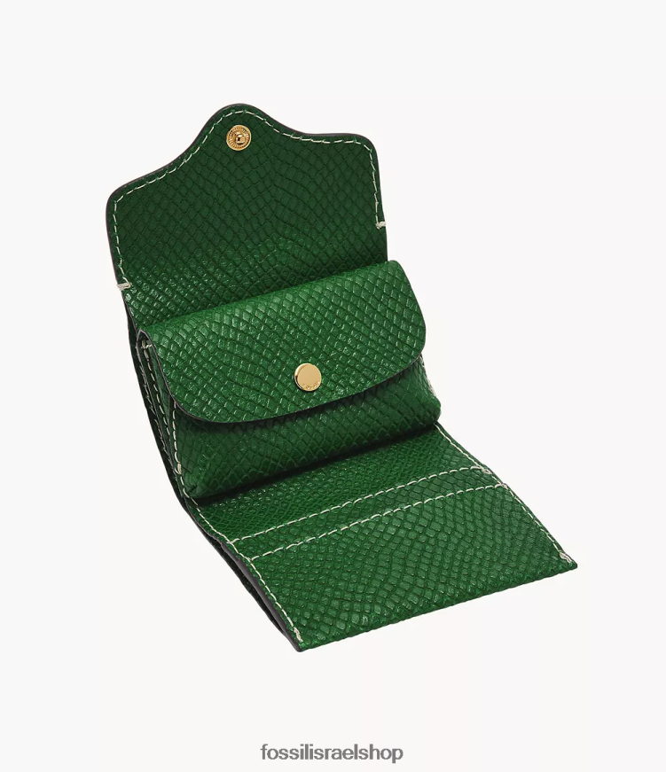 Fossil נשים משולש מורשת L8J0B6773 ארנק ירוק