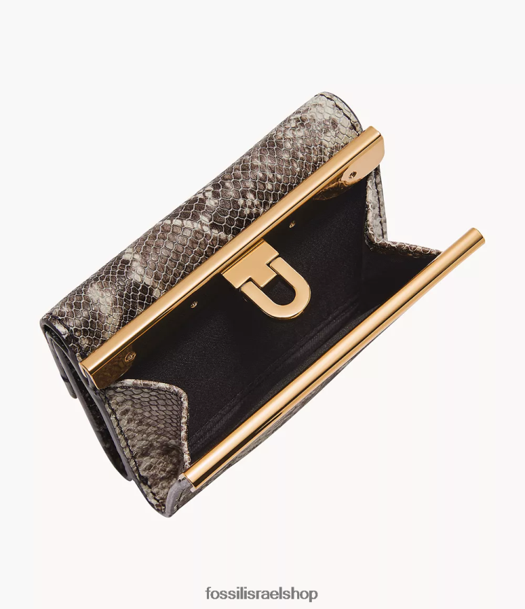 Fossil נשים תלת פנרוז L8J0B6781 ארנק הדפס נחש