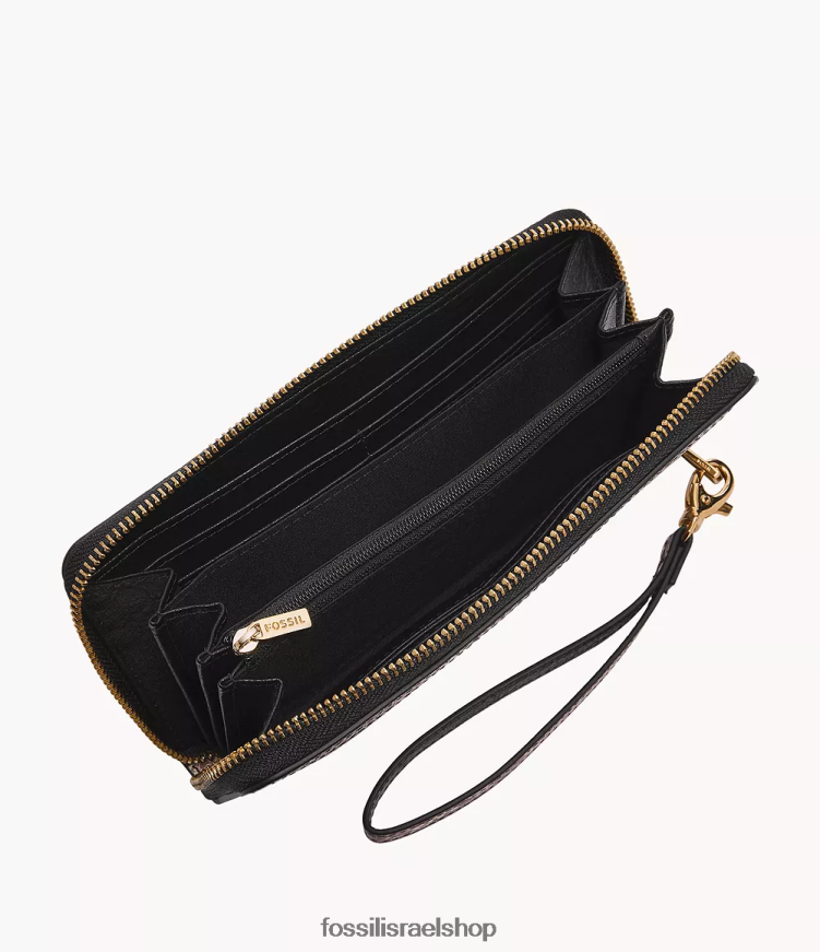 Fossil נשים רוכסן לוגן מסביב לקלאץ' L8J0B6797 ארנק הדפס נחש