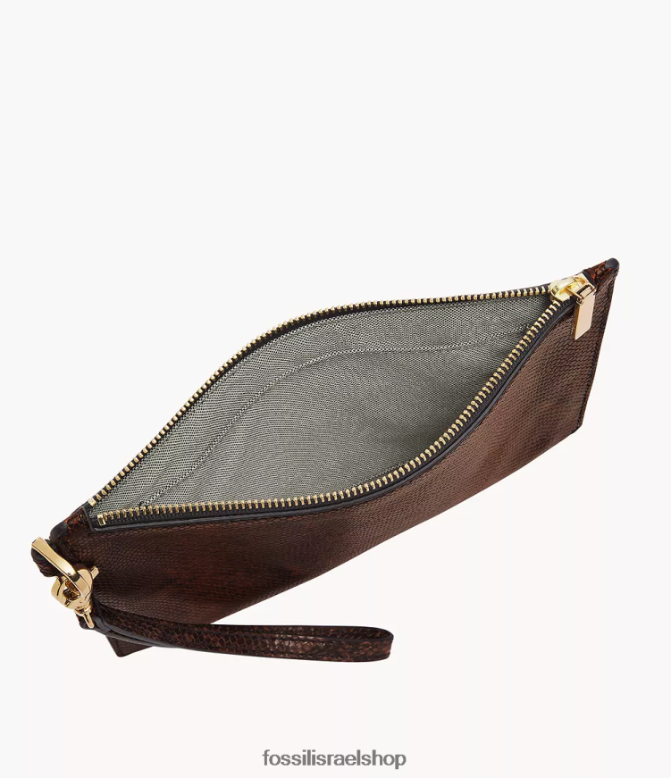 Fossil נשים צמיד מתנה L8J0B6799 ארנק הדפס נחש