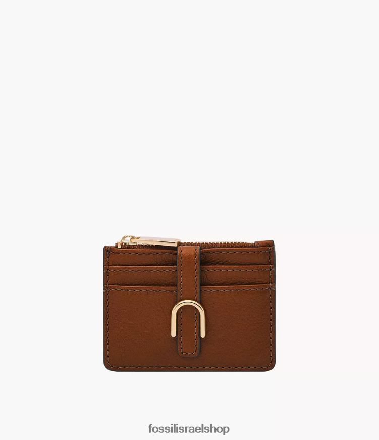 Fossil נשים נרתיק לכרטיסי מיקוד של ואדה L8J0B6800 ארנק חום