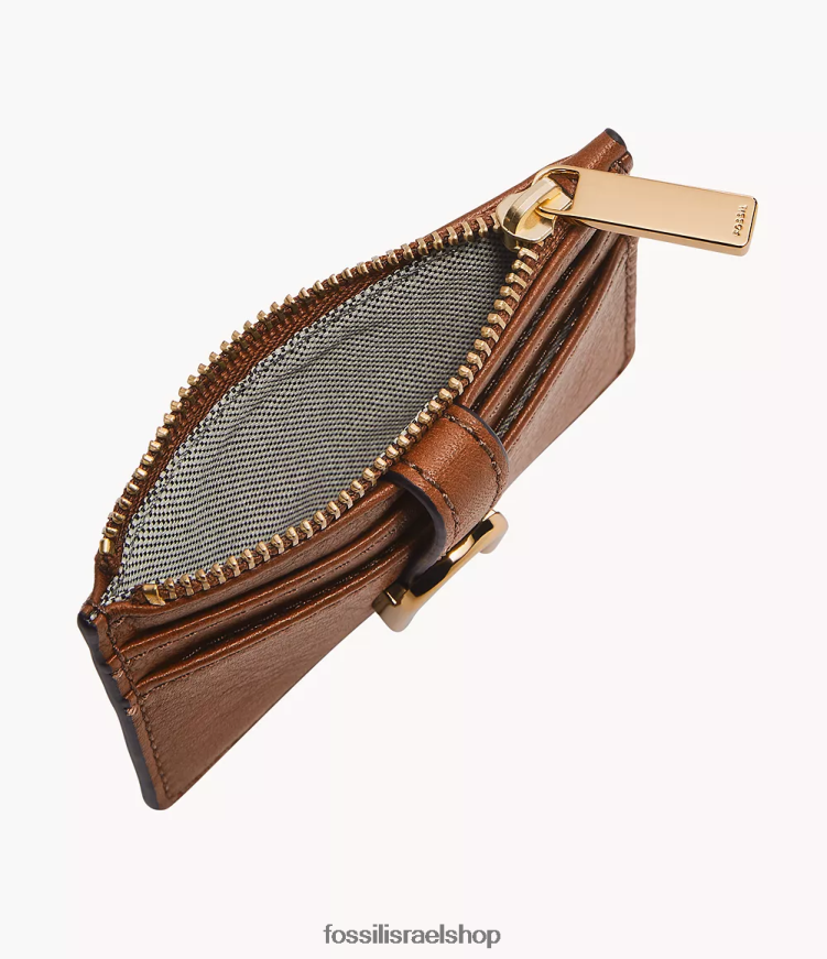 Fossil נשים נרתיק לכרטיסי מיקוד של ואדה L8J0B6800 ארנק חום
