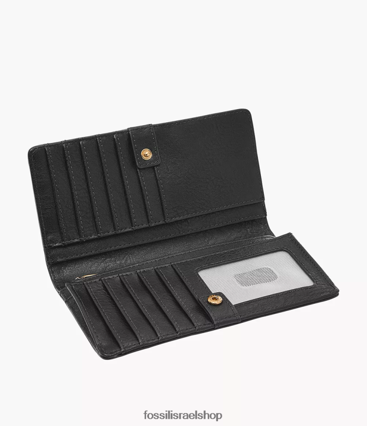 Fossil נשים ליזה דק דופול L8J0B6808 ארנק שָׁחוֹר