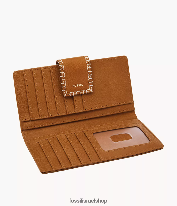 Fossil נשים מצמד לשונית לוגן L8J0B6814 ארנק אוּכָּף