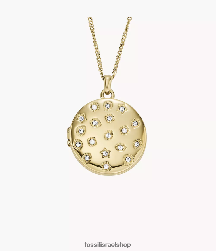 Fossil נשים שרשרת שרשרת נירוסטה קולקציית תליון L8J0B6901 תכשיט גוון זהב