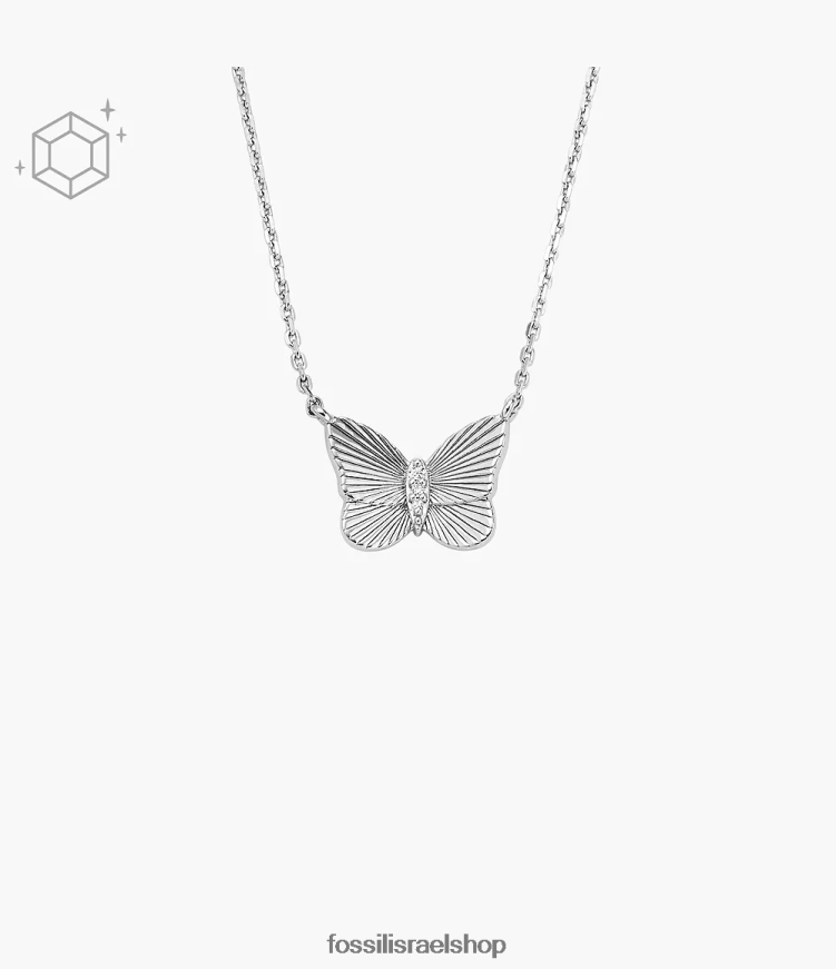 Fossil נשים שרשרת פרפרים סטרלינג L8J0B6928 תכשיט כסף