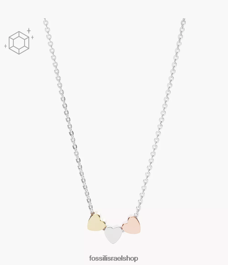 Fossil נשים שרשרת סטרלינג סטרלינג ליום האם ליום האם של אליוט L8J0B6935 תכשיט כסף