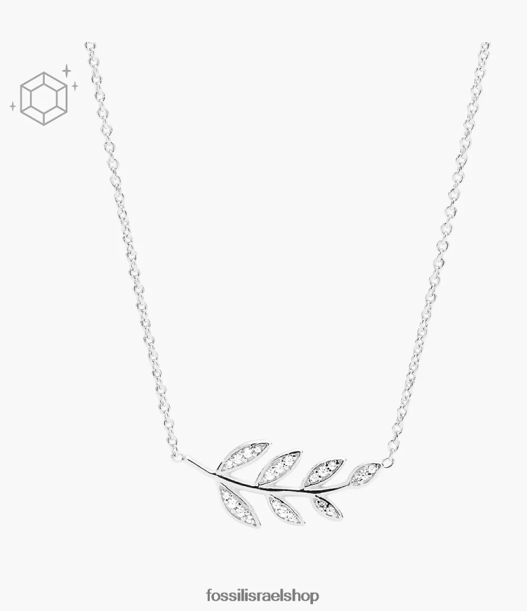 Fossil נשים שרשרת תליון סטרלינג ענף זית אליוט L8J0B6938 תכשיט כסף