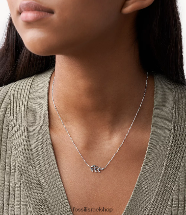 Fossil נשים שרשרת תליון סטרלינג ענף זית אליוט L8J0B6938 תכשיט כסף