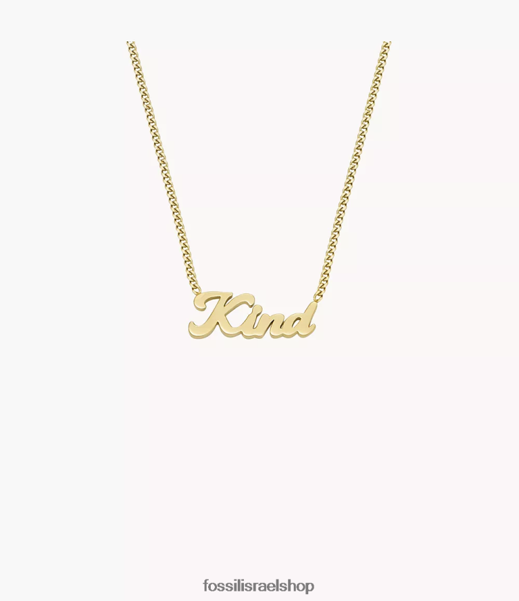 Fossil נשים שרשרת לה לה לנד נירוסטה L8J0B6947 תכשיט גוון זהב