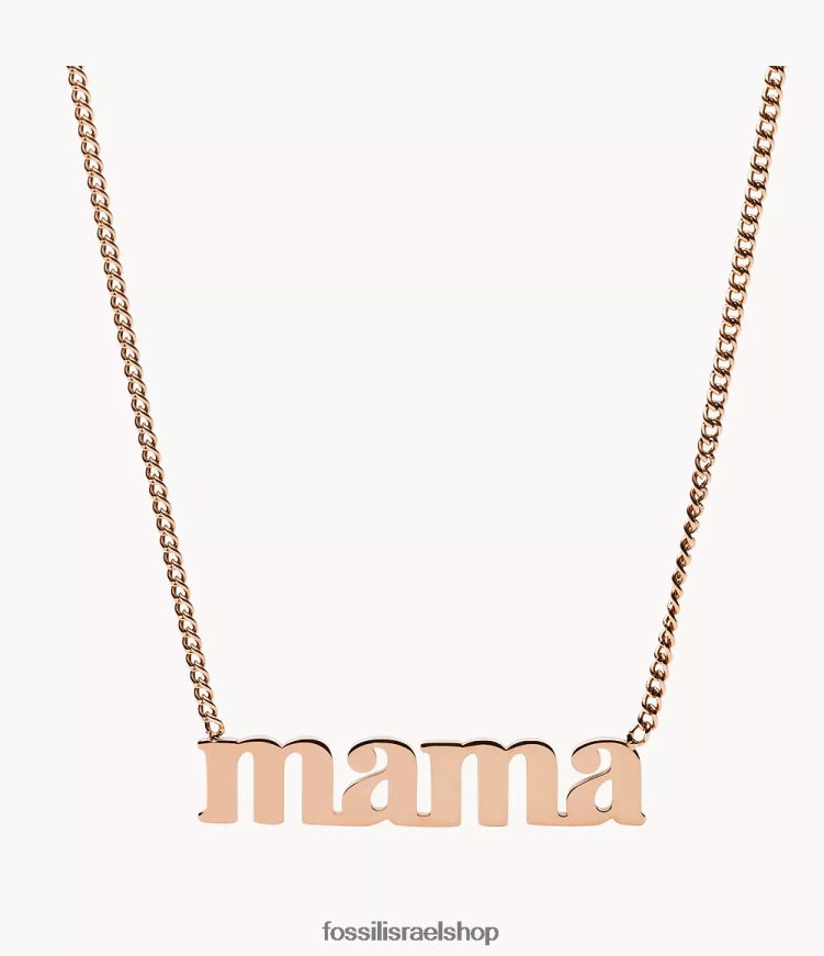 Fossil נשים שרשרת ג'ורג'יה מאמא נירוסטה L8J0B6949 תכשיט בגוון זהב ורדרד