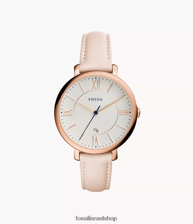 Fossil נשים שעון עור תמר ג'קלין בעל שלוש ידיים L8J0B696 שעון לְהַסמִיק