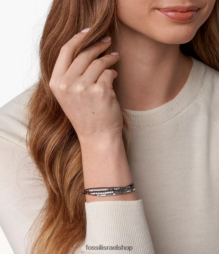 Fossil נשים צמיד סליידר רונדל מעודן L8J0B6988 תכשיט חום/כסף