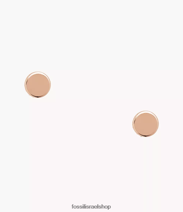 Fossil נשים עגיל צמוד עגול מנירוסטה Sadie L8J0B61054 תכשיט בגוון זהב ורדרד