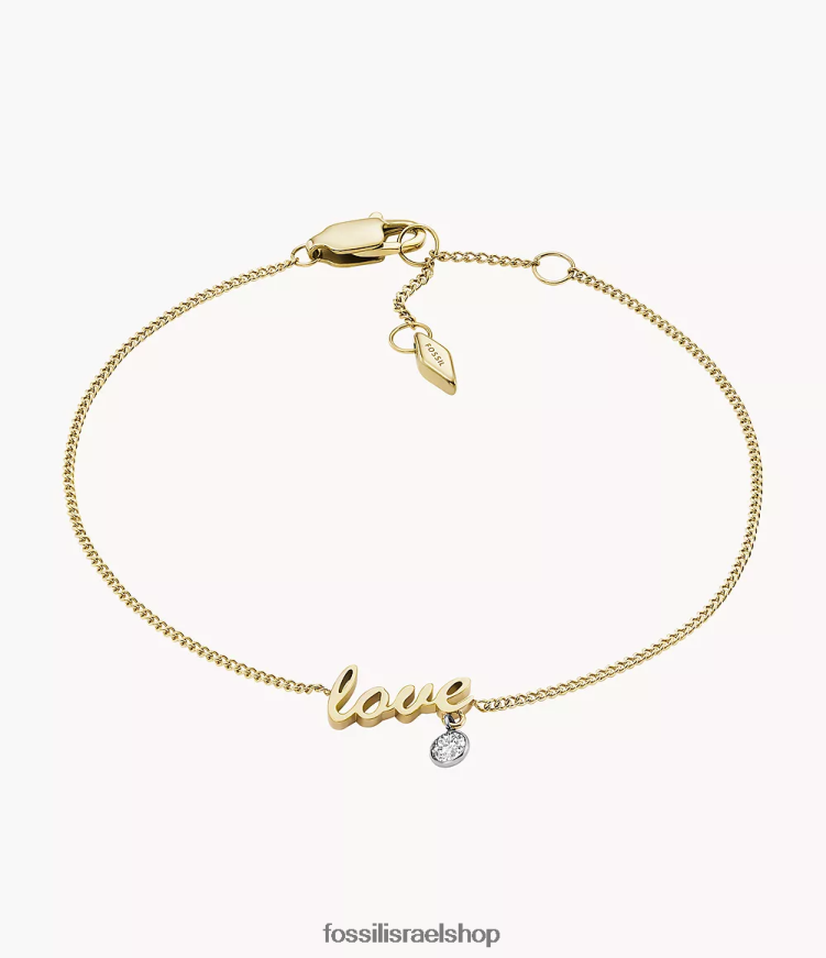 Fossil נשים Sadie Love Notes צמיד תחנת נירוסטה L8J0B61016 תכשיט דו-גוני