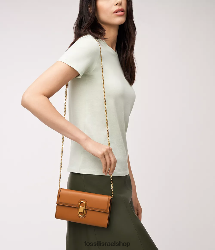 Fossil נשים ארנק avondale crossbody L8J0B6312 תיק חום