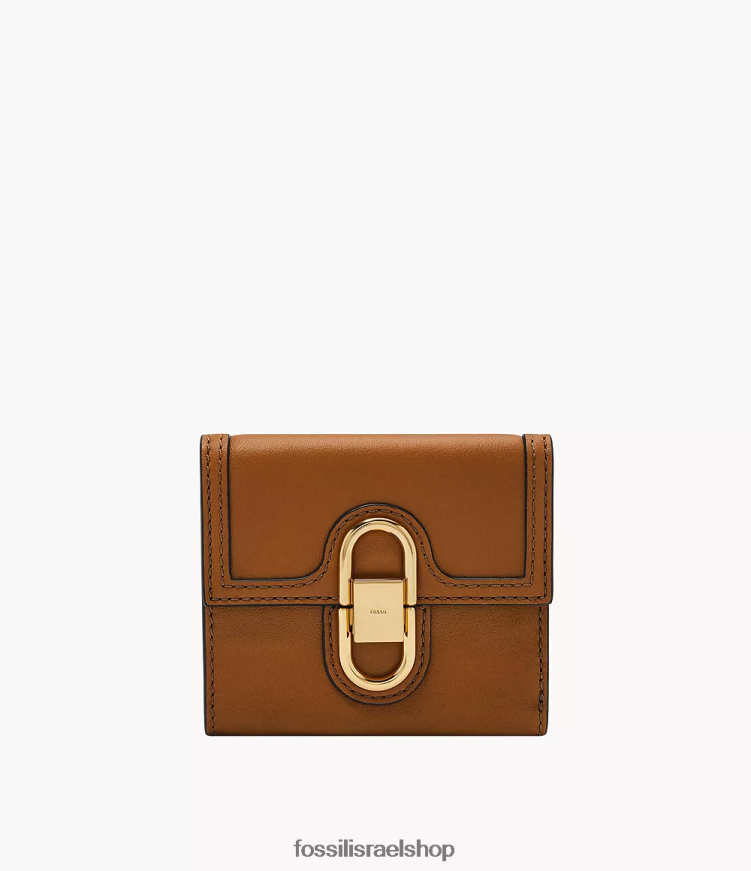 Fossil נשים avondale trifold L8J0B6776 ארנק חום