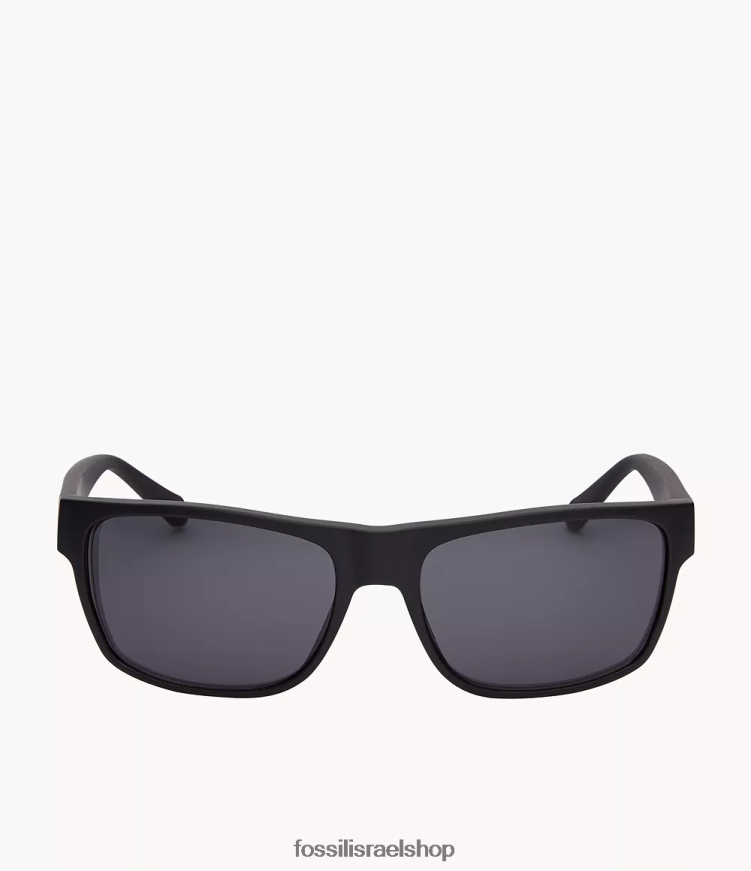 Fossil גברים משקפי שמש מלבני burke L8J0B62057 אבזר שָׁחוֹר