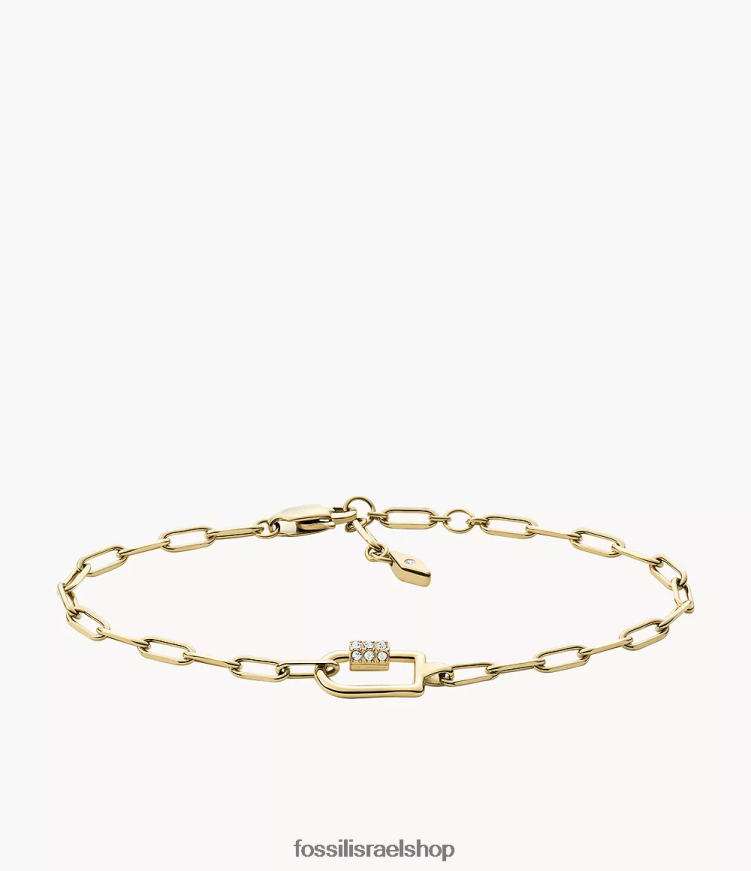 Fossil נשים corra הו כל כך מקסים צמיד שרשרת נירוסטה L8J0B61125 תכשיט גוון זהב