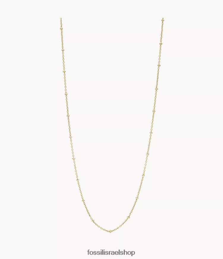 Fossil נשים corra הו כל כך מקסימה שרשרת נירוסטה ארוכה L8J0B61130 תכשיט גוון זהב